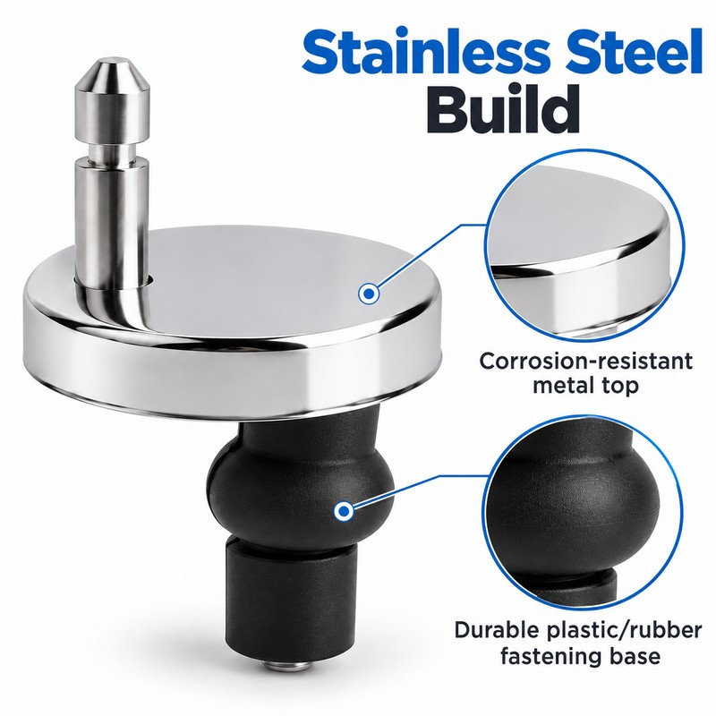 Stainless Steel Toilet Seat Bolt Replacement Kit, 2-Piece Top-Fix Hinge