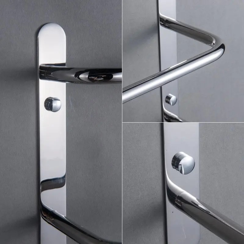 Hand-polished 304 Stainless Steel Three-Towel Bars Towel Rack Wall-Mounted Multilayer