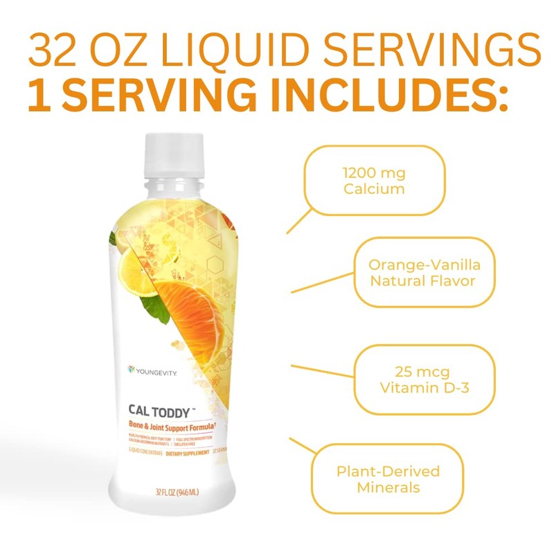 Youngevity CAL Toddy - Calcium (Citrate, Phosphate) Magnesium 1,200mg/600mg -