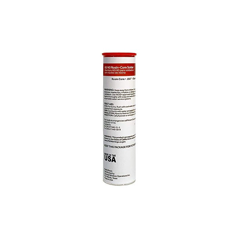 RadioShack SnPb 60/40 Rosin-Core Solder, 0.032" Diameter - 0.5oz