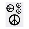 4 x 'Peace Sign' Temporary Tattoos - Water Resistant, Skin-Safe,