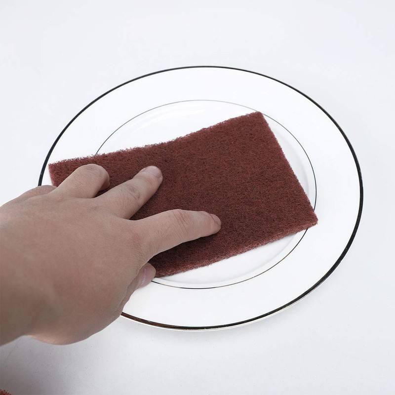 sourcing map 10pcs Scouring Pad Non-Scratch Scouring Sponge Scrub Pads