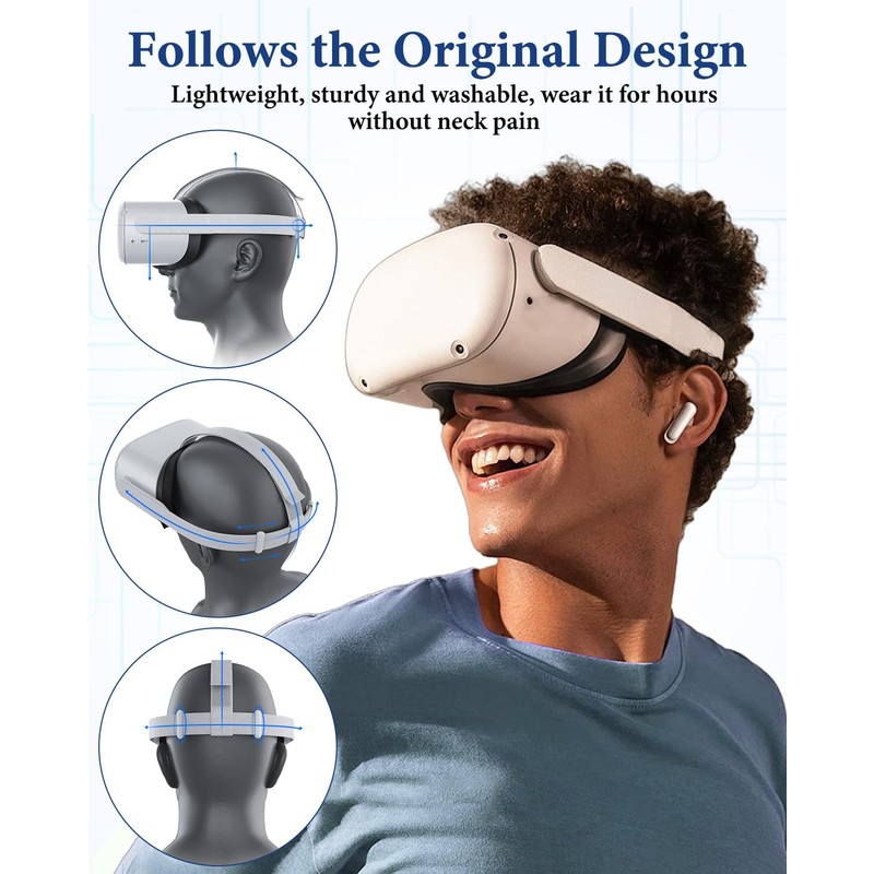 Original Head Strap for Oculus Quest 2 Headset, TanReginal Replacement