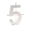 3-D House Number "5" Made of Stainless Steel 20 cm