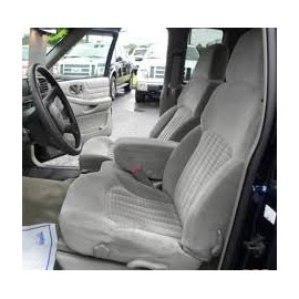 Durafit Seat Covers, C1030-X7 1998-2003 -Chevy S10 60/40 Split Seat with Molded Headrests and Opening Center Console. Seat Covers in Gray Twill.
