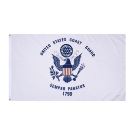 AES USCG US Coast Guard Semper Paratus 3'x5' Military Indoor Outdoor Flag Banner House Banner Double Stitched Fade Resistant Premium Quality (Imported)