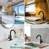 VOTON Bar Sink Faucet, Bathroom Kitchen 360° Rotatable Faucet, Matte