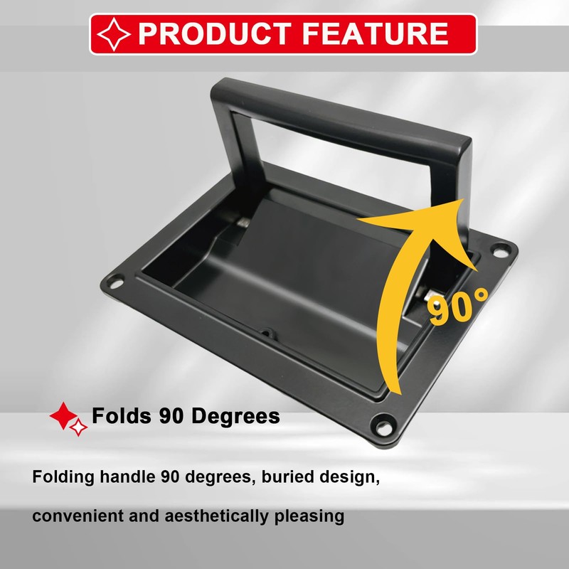 evan Recessed Door Pull Handles, Large Zinc Alloy Folding Pull