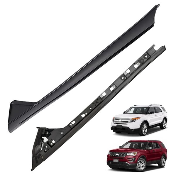 Windshield Molding Trim Front Outer Side 2011-2019 Ford Explorer,Windshield Guard Cover XLT Window Bracket Gasket Panel Replaces 926-451, BB5Z7803136AA, BB5Z7803144AA (Passenger Side)