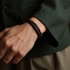 Adorashine Men's Braided Leather Bracelet, 8.3inch Black Braided Leather Stainless