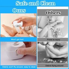 Angel Silk Electric Automatic Nail Clipper with Light, 3 Speeds, Nail Scraps Storage, USB Rechargeable, Safety Electric Fingernail Trimmer for Kids, Adult, Seniors, Baby, Caregivers, Green