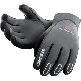 Cressi Ultraspan 5 mm Neoprene Gloves - Black, Medium