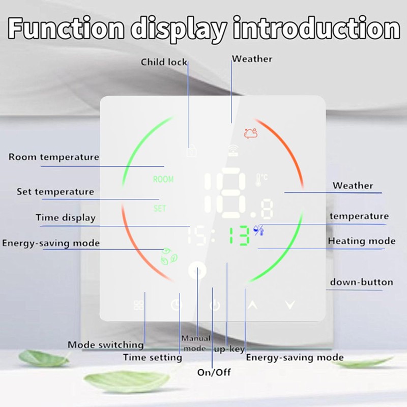 Lithomy 16A Smart WiFi Thermostat for Electric Floor Heating Home