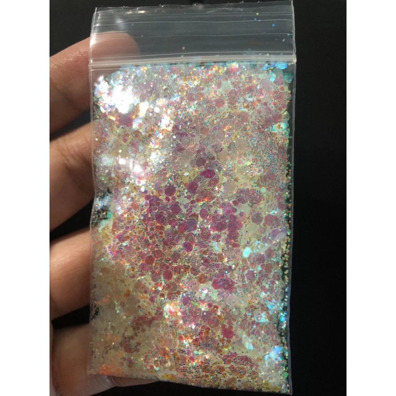 the glitters world Highly Reflective MIXED SIZES HEXAGON-Solven