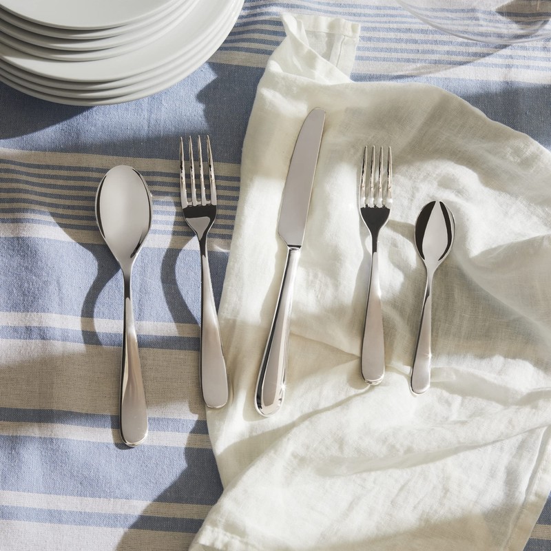 Alessi 5180/2 Design Table Fork, Stainless Steel, White