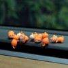 SINGOMON 8PCS Cute Cat Figurines Mini Cat Figurines Ginger Cat