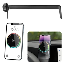 Car Magnetic Phone Mount for Toyota Grand Highlander 2024 2025 2026 and Grand Highlander Hybrid 2024-2026 Auto Accessories Best Cellphone Holder Fast 15W Wireless Charger Cell Phones Charging Stand
