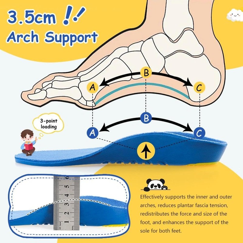 XINIFOOT Kids Arch Support Insoles