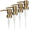 4 Pcs Soap Dispenser Pump Replacement, Gold Stainless Steel