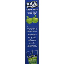 Jolly Rancher, Green Apple Singles To Go! Sugar Free Drink Mix, 6 Count