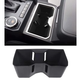Center Console Cup Holder Insert Compatible with 2024 2025 2026 Toyota Tacoma, Soft Silicone Water Cup Holder for 2024 2025 2026 Tacoma Interior Accessories (Black)