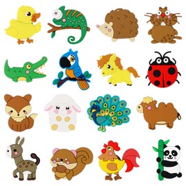 Pack of 16 Children's Magnets, Animal Fridge Magnets, Children's Magnets, Decorative Children's Magnets, Animals Toy of Education, for Whiteboard, Preschool Lessons, Home, Classroom