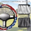 Qiyupavto American Flag Golf Cart Steering Wheel Cover Sweat-Absorbent Non-Slip