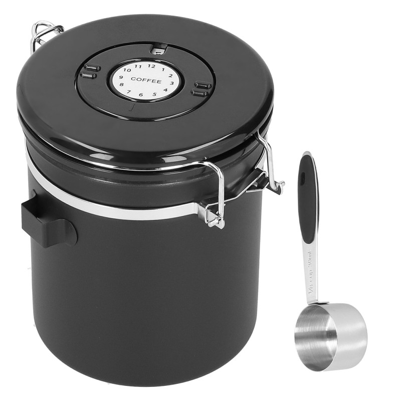 1.5L 304 Stainless Steel Coffee Beans Tea Canister Sealed Food