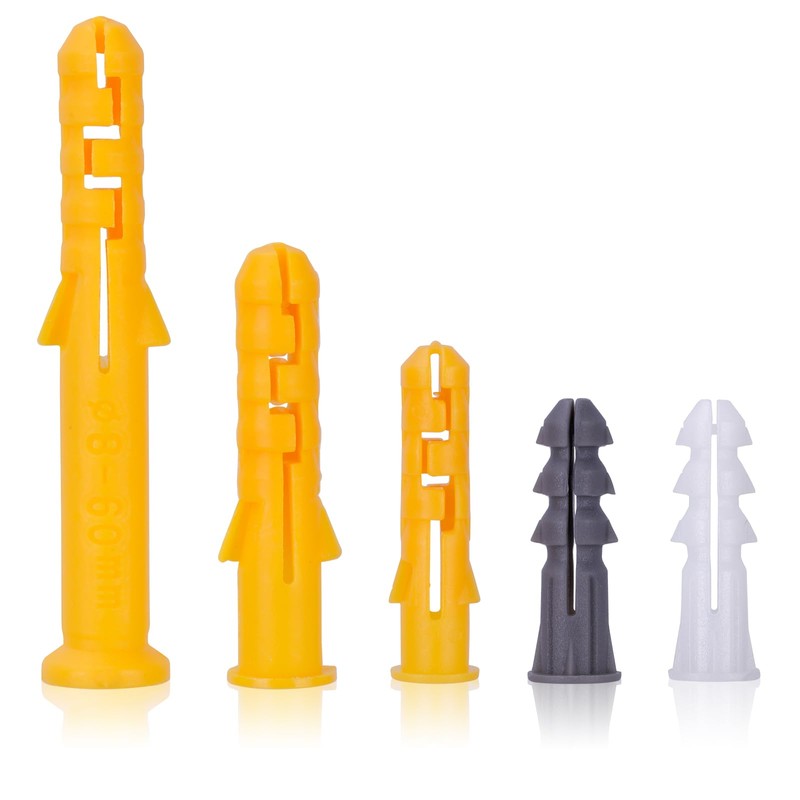 200 Pcs Premium Quality Plastic Drywall Wall Anchors (Screws No