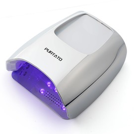 Purtato Professional Cordless Rechargeable UV LED Nail Lamp with 4 Timer Setting and 126W High Power Quick Drying Nail Dryer (Plating Silver)