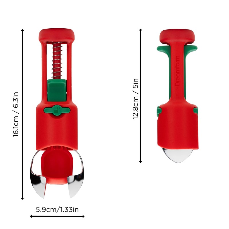 Dreamfarm Hullapit 3-in-1 Fast & Easy Strawberry Huller, Cherry Pitter
