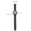 Electronic Watch Children Sports 3ATM Waterproof PU Strap Wrist WatchBlack