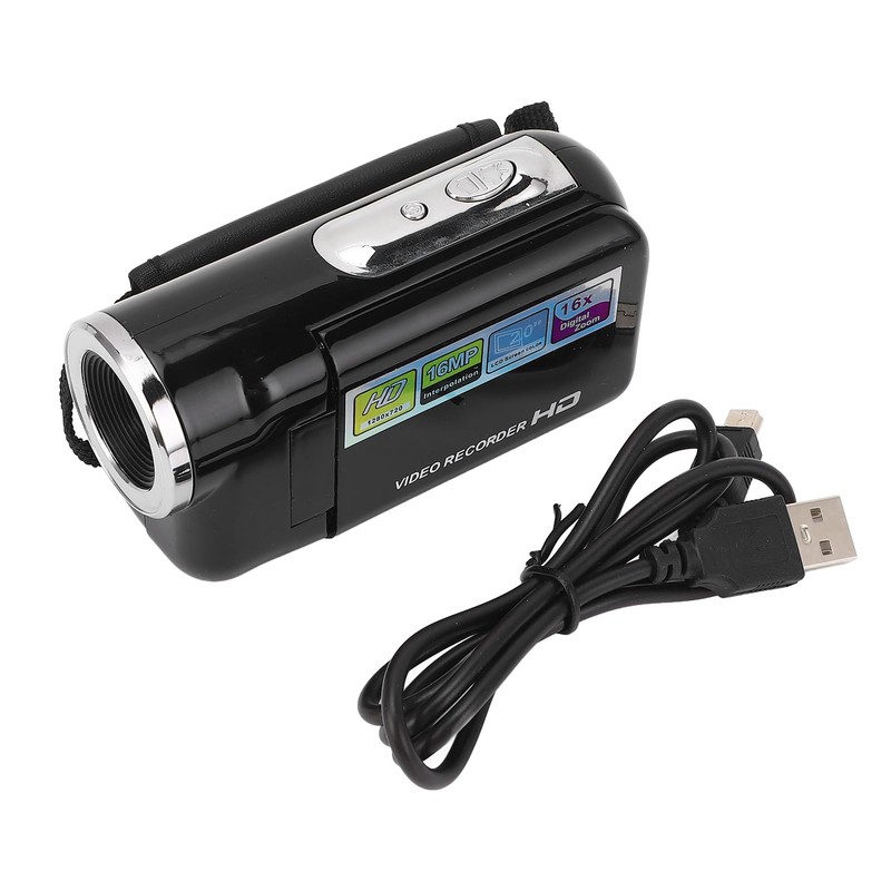 Video Camera, HD 1080P 16MP Camcorder with 16x Digital Zoom,