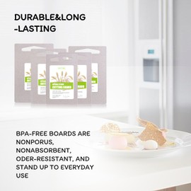 Zzsbrm 3PCS Cutting Board for Kitchen, Wheat Straw Fiber Cutting Board, Dish Washer Safe, w/Juice Grooves for Meat, Veggies, Easy Grip Handle, Non-slip Surface, Eco-friendly（XS+M+XL）