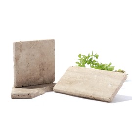 Natural Travertine Stone 3-Piece Set - Versatile and Stackable Product Photography Props, Ideal for Jewelry, Food, Cosmetics, Skincare, Still Life, and Flat Lay Photography (3 Small)