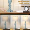 Cinkeda 27.5" Coastal Table Lamp for Living Room Set of