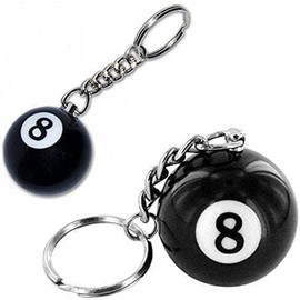 1Pc Black Creative Number Eight Billiard Key Chain Pendant, 8 Ball Keychain Billiards Ball Keyring, Car Key Ring Decoration Gift for Billiards Lover, Car Keychain, Keyrings, Keychains and Charms,