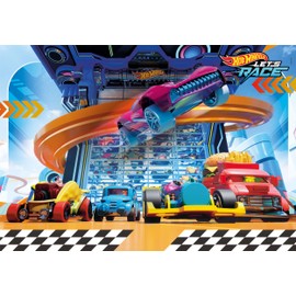 Clementoni- Hot Wheels Supercolor Wheels-104 Pezzi Bambini 6 Anni, Puzzle Cartoni Animati, Made in Italy, Multicolore, 25777