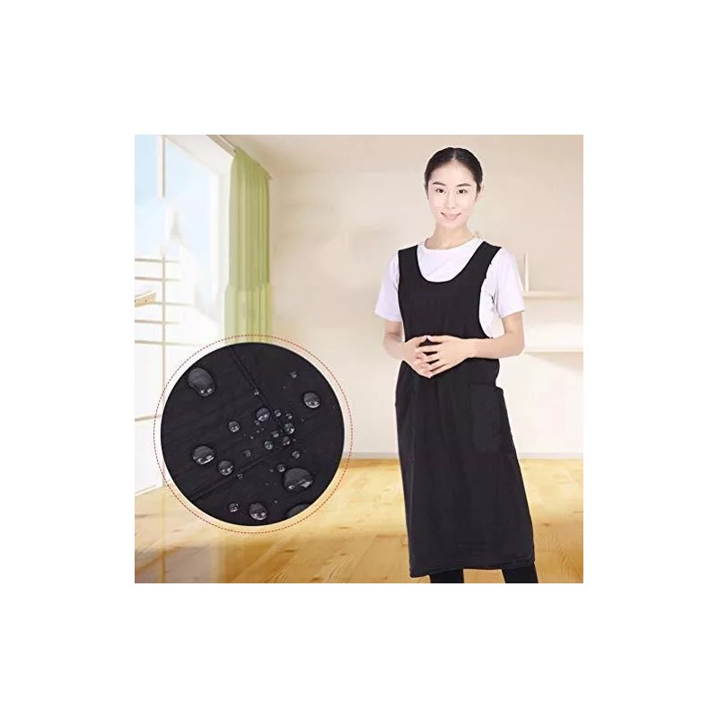 Lurrose Delantal Barbero Profesional Waterproof Salon (negro)