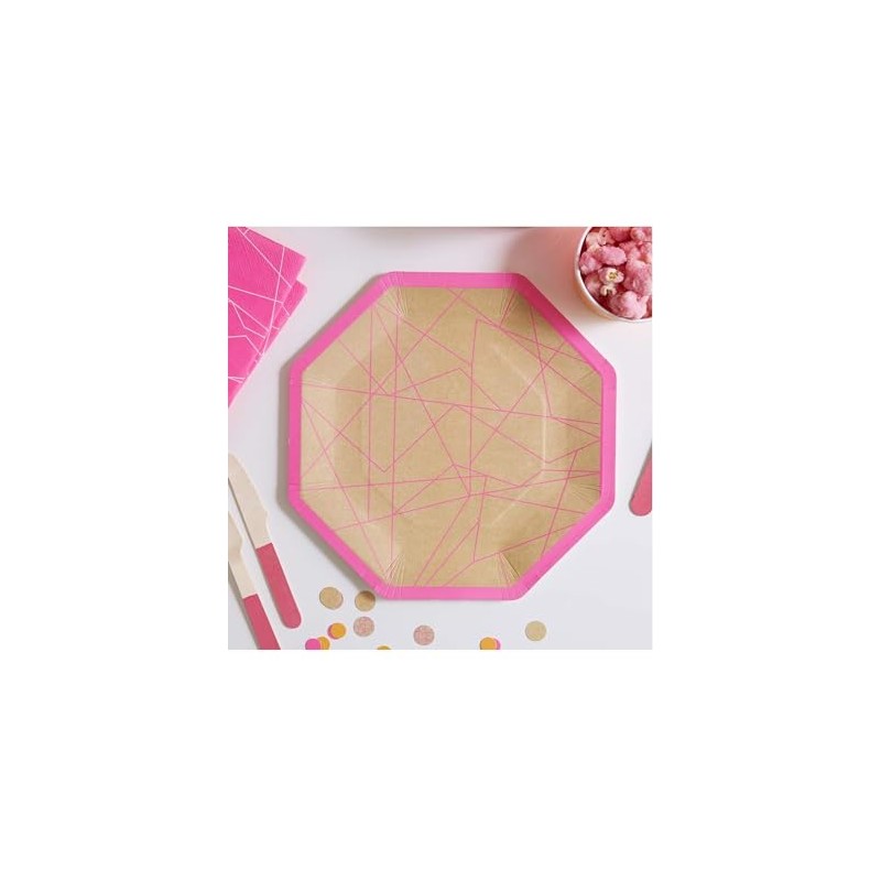 Ginger Ray Geometric Paper Plates - Pack of 8