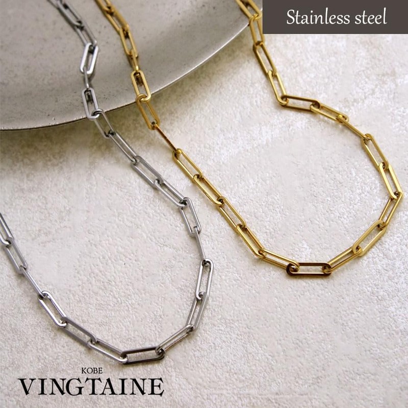VingTAINE TC068 Necklace Chain, Stainless Steel, Surgical Stainless Steel, Hypoallergenic,