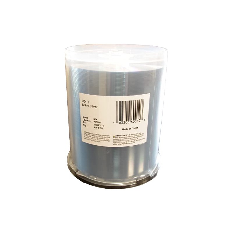 MediaPro Blank CD - Professional Grade Shiny Silver Thermal Lacquer