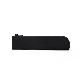 YONBEN Pencil Case Cute Thin Slim Pencil Pouch Small Stylish nylon Lightweight bag (Black,Oxford Fabric)