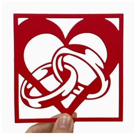 Heart Frame Ring Metal Die Cuts,Heart Valentine's Day Ring Frame Cutting Dies Cut Stencils DIY Scrapbooking Decorative Embossing Paper Party Wedding Card Making