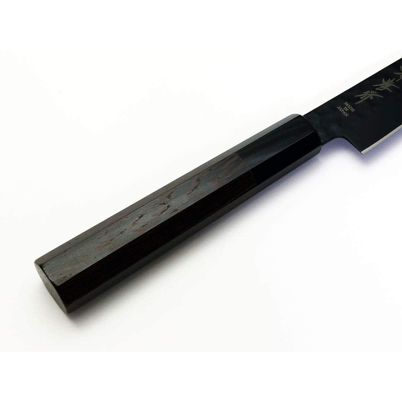 【黒影】ペティ150 Ｖ金10号鎚目フッ素加工和式包丁