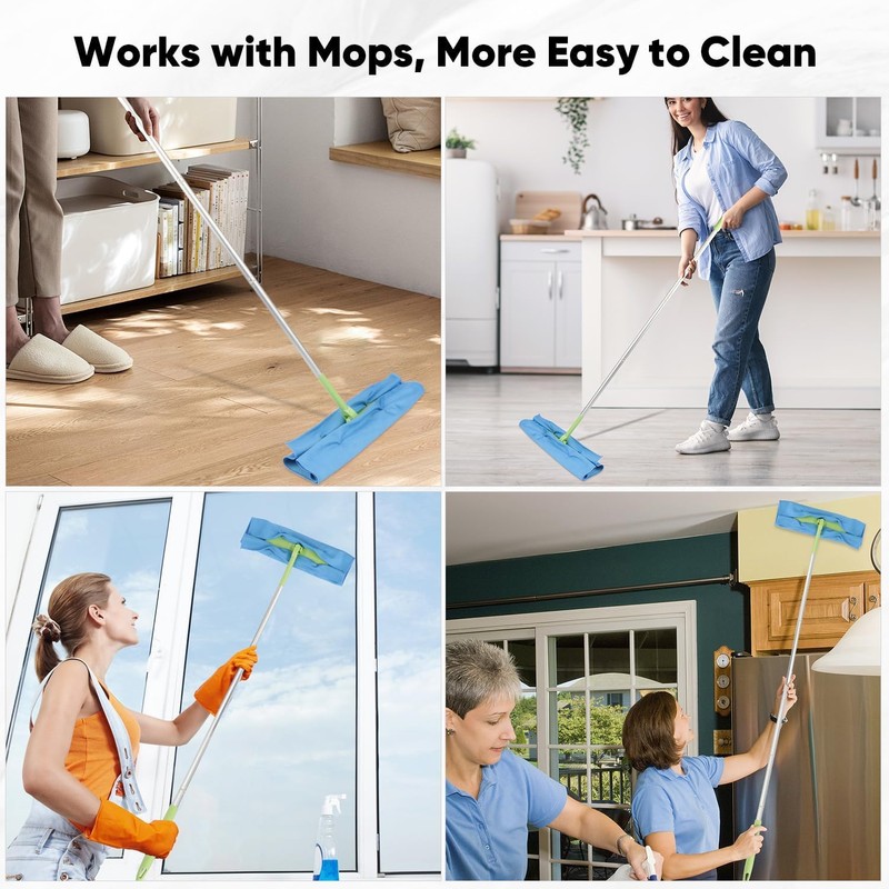 HOMEXCEL Microfibre Glass Cleaning Cloths 12 PK, Lint Free Streak