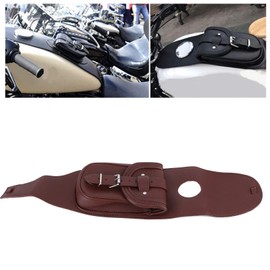 cersalt Oil Tank Bag, Durable Unique Soft‑Backed Fuel Tank Bag, Pratical Motorcycle Repair for Motorcycle(Brown)