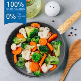 DishDelight Induction Pots and Pans Set Non Stick, 12 Piece Kitchen Cookware Sets, Nonstick Induction Cookware Granite Cooking Set with Frying Pans, Pot and Pan set, Pans for Cooking, Gray