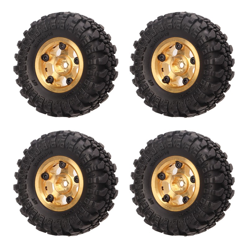 1 Inch RC Tires Brass Wheel Hub Rubber RC Car
