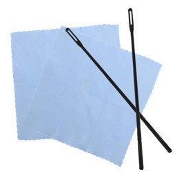 FUNOMOCYA 2 Sets Comprehensive Maintenance Set with Precision Cleaning Rods and Polishing Cloth Care Set for Professional and Beginner Flutists